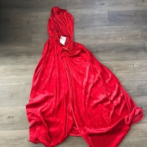 Halloween red hooded cape